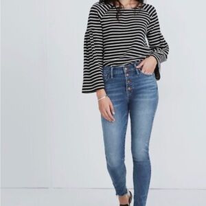 Madewell 10” High Rise Skinny Jeans Raw Hem